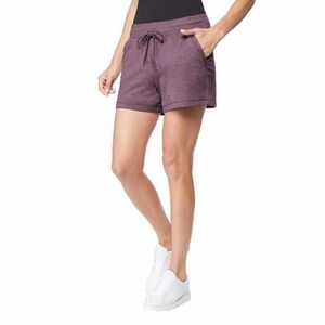 New Womens Maroon Cotton Drawstring Lounge Shorts